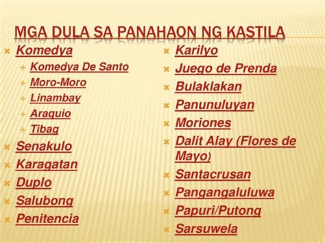 Mga Uri Dula sa Pilipinas .